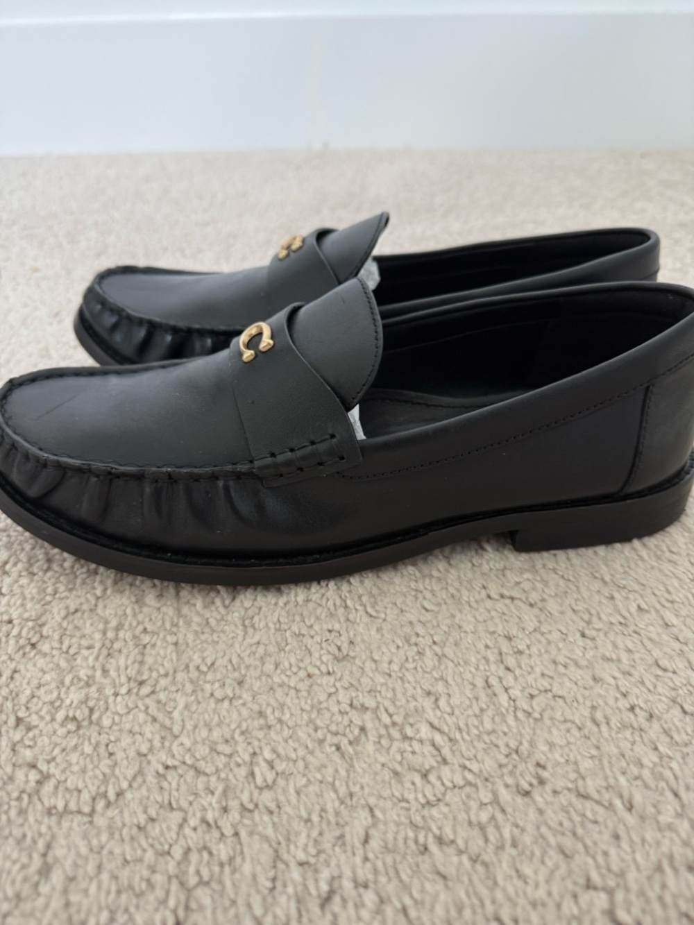 COACH Jocelyn Loafers in Black and gold in size 9 - Picture 4 of 5
